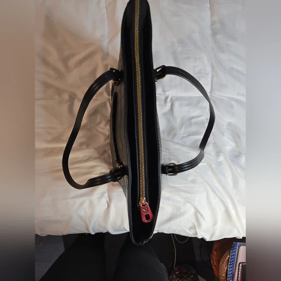 MONTANA WEST Black Crocodile-Embossed Tote Bag 14x11x3.5 - Picture 3 of 10